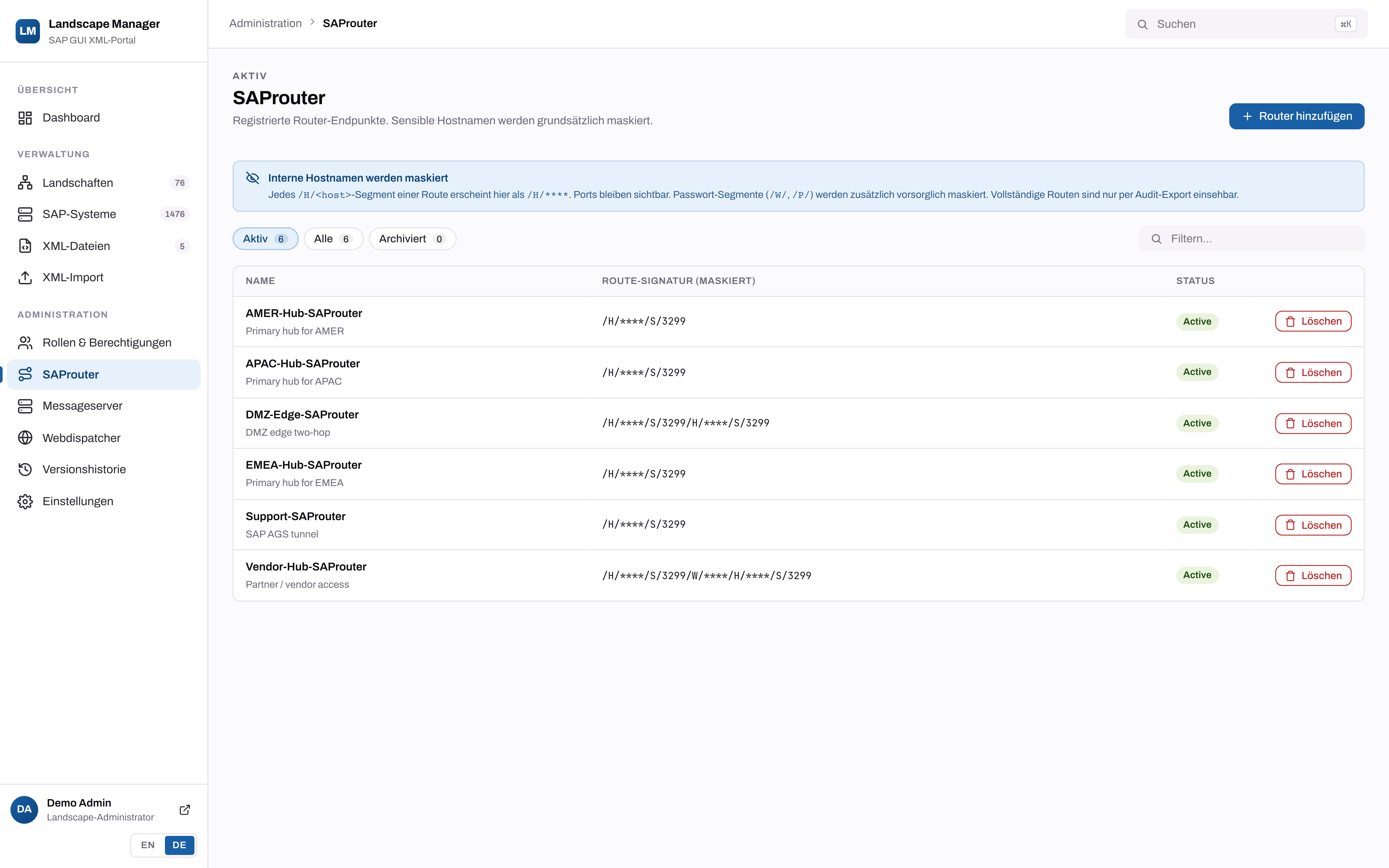 Routers Repository ohne offene Geheimnisse